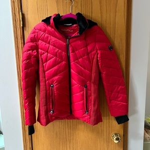 Womens Nautica Beautiful Red Winter Jacket